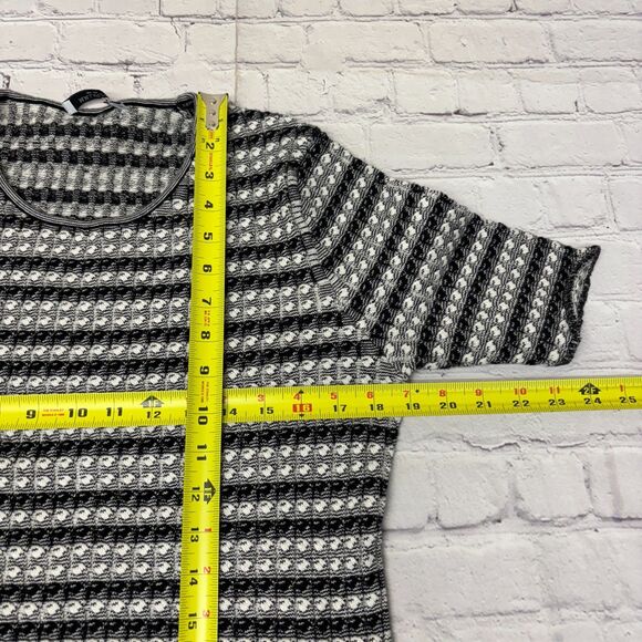 MM. Lafleur Women Short Sleeve Blouse Knit Top Shirt Size Large Cotton D049 -30 - Picture 3 of 13